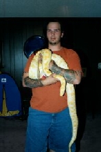 me and my albino burm